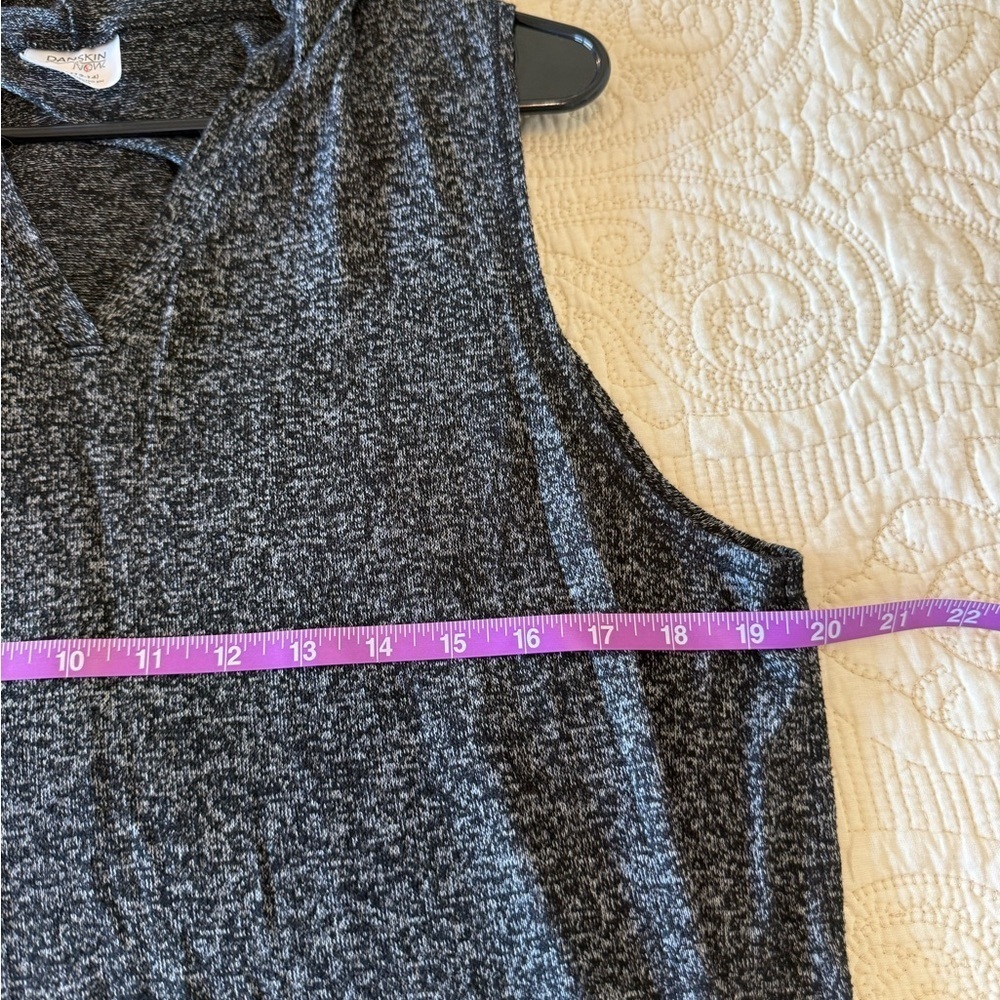 Danskin super soft casual dark grey hooded vest women's L - Picture 5 of 7